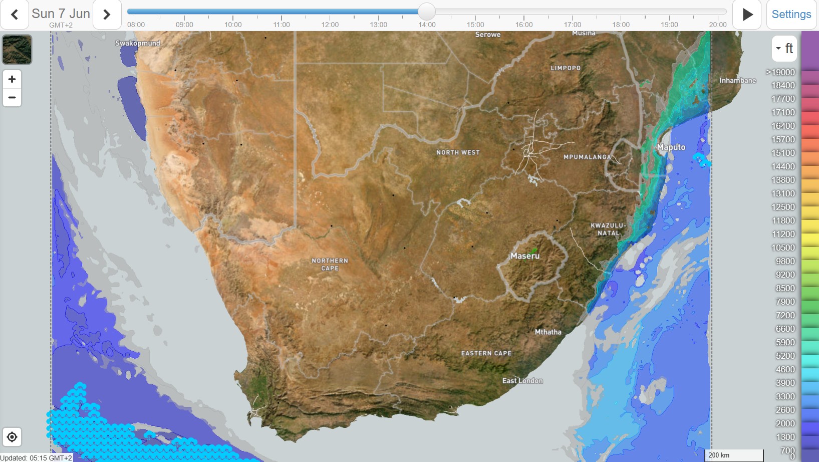 Cloud base for SA at 14:00. :) Image