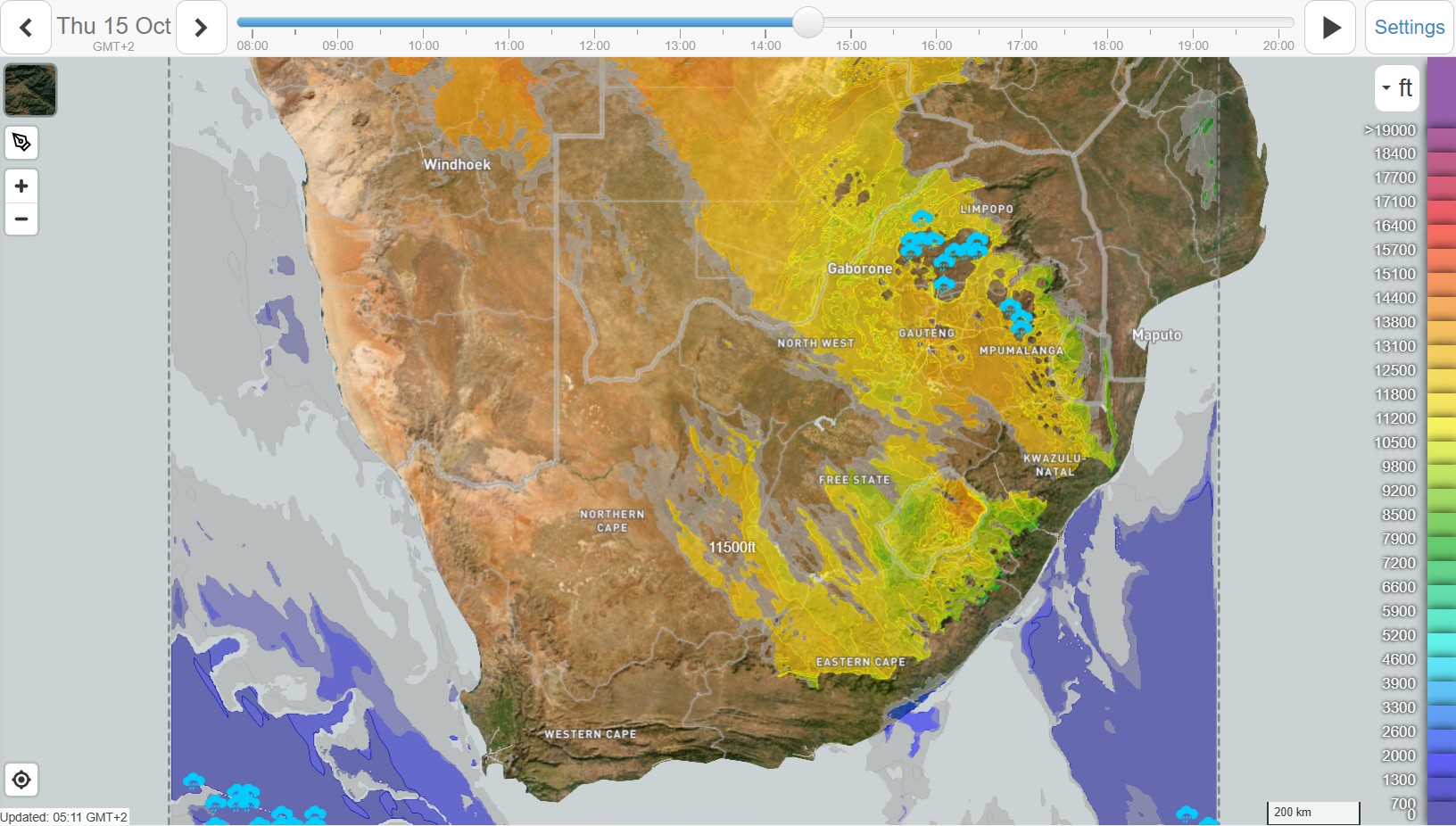 Cloud base for SA at 14:00. :) Image